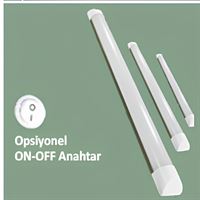 Ledli Oval Camlı Bant Armatürler 60 cm 18W 1